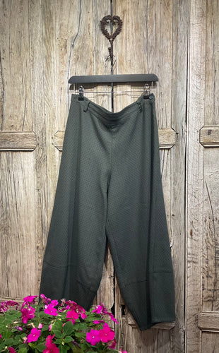 Preloved ÈCHAPPÈES BELLES Wool Mix Green/Teal Wide Leg Trousers