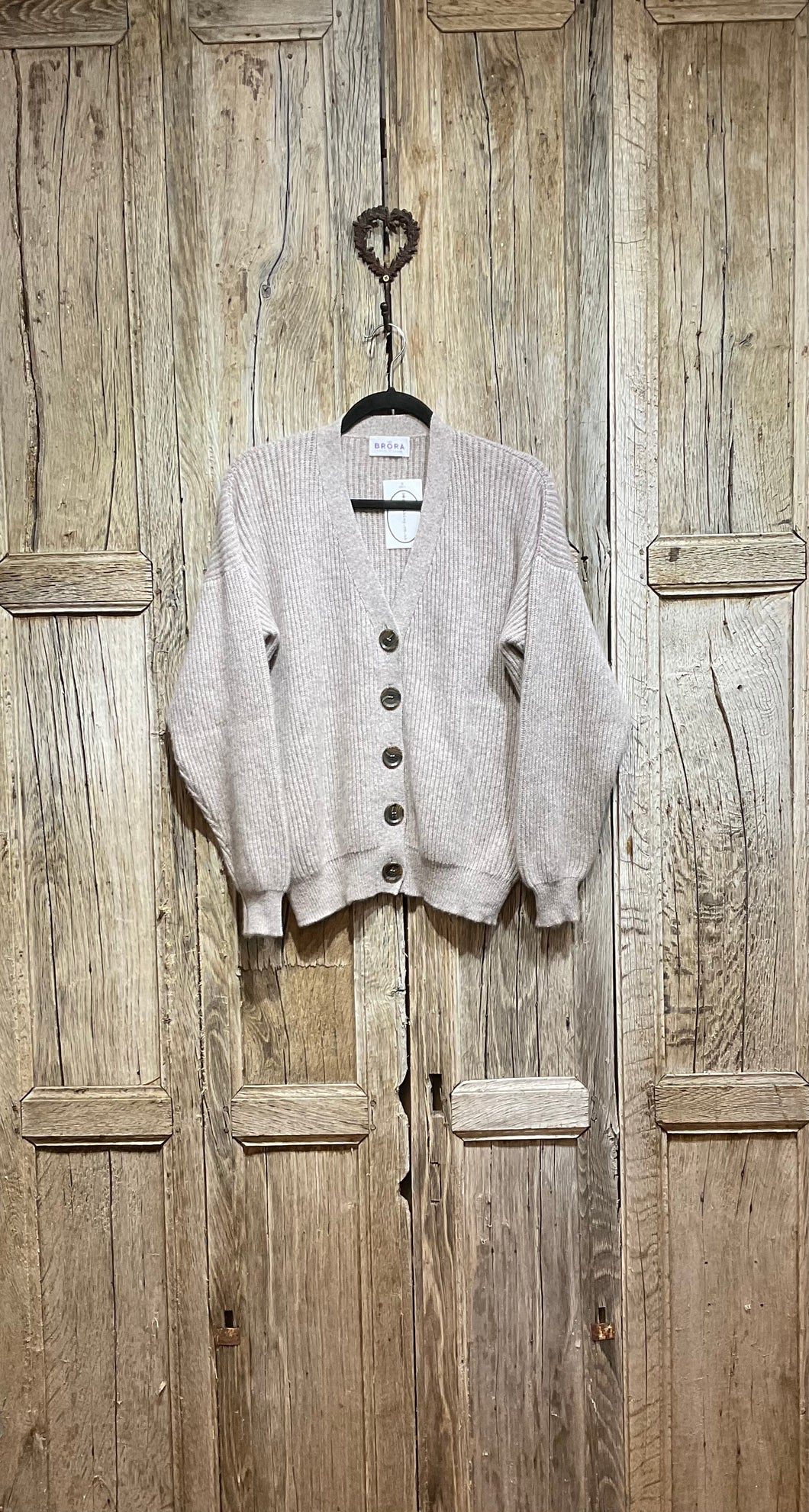 Preloved Brora Beige Cashmere Cardigan