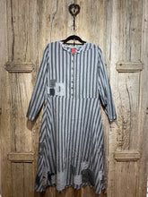 Preloved Ewa I Walla Blue Stripe and Patch Work Dress