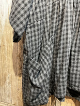 Preloved BARBARA LANG Black Check Wool Mix Top