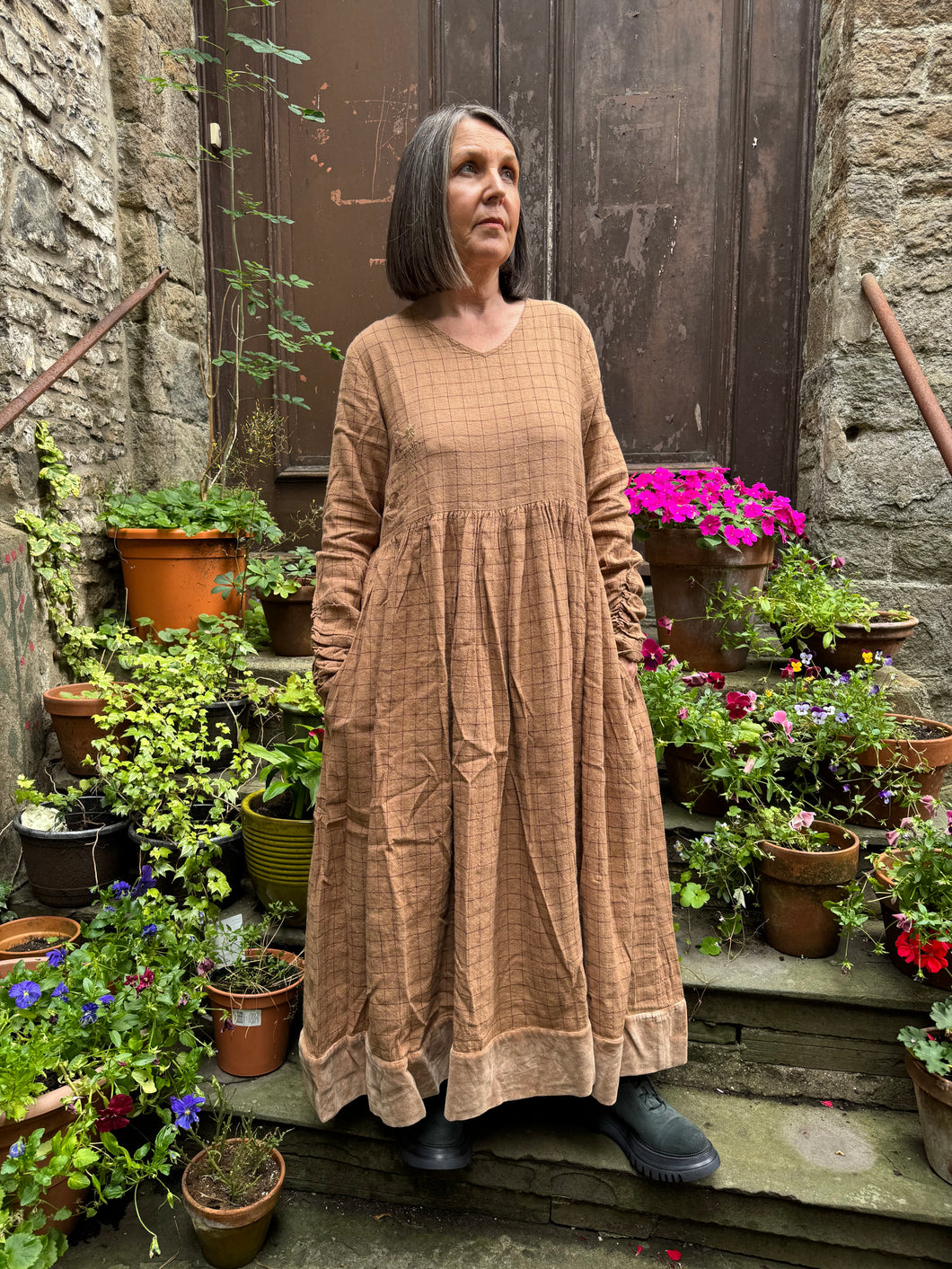 Ewa I Walla Gry Linen Dress 55929 AW25