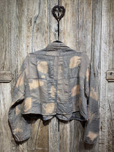 JLS Blue Grey Dip Dyed Cropped Cotton Jacket