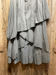 Preloved Blue Tiered Cotton Skirt