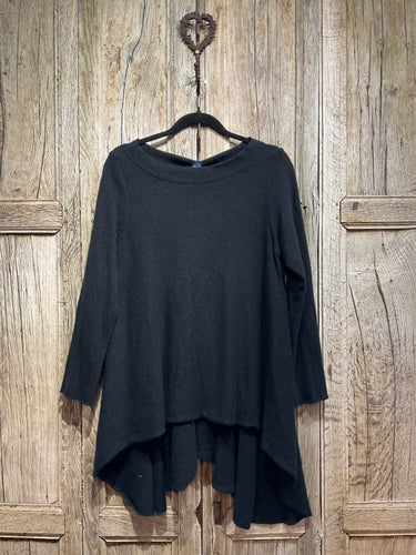 Preloved OFFICINAE Black Pure Wool Jumper
