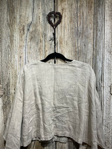 Preloved RESPONSE, Beige Linen Jacket