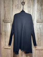 Preloved A Black Rib Merino Wool Long Cardigan