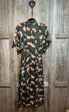 Preloved TOAST Green and Orange Print Dress