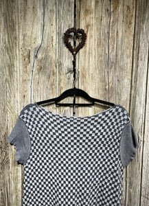 Preloved SARAH PACINI Checkerboard Grey Tunic