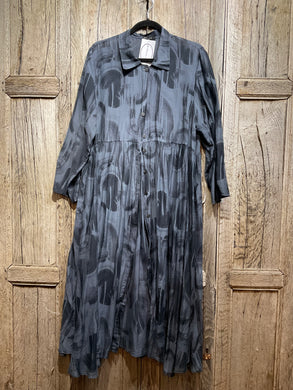 Preloved Cotton and Silk Button Through Dress