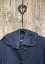 Preloved MADE IN ITALY Navy Lightweight Soft Wool Duffel Coat