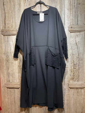 Preloved YIANNIS KARITSIOTIS Black Dress with Lace Detail