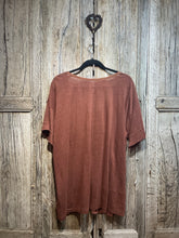 Preloved TOAST Rust Linen and Silk Top