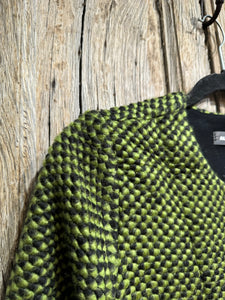 Alembika Green Knit Popper Jacket AJ712G AW24