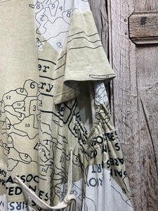 Preloved RUNDHOLZ Pistachio Map Print Oversize Tunic