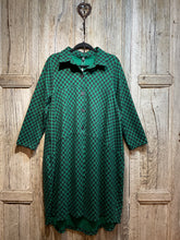 Preloved NESLAY Black and Green Checker Coat