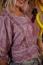 Magnolia Pearl Eyelet Rosemary Blouse Purple Boba 2215