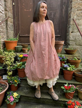 JLS Puffy Sleeveless Striped Dress D10