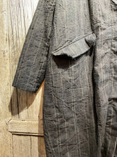 Preloved Grey Stripe Coat