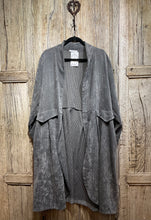 Preloved MADE IN ITALY Grey Cord Duster Coat
