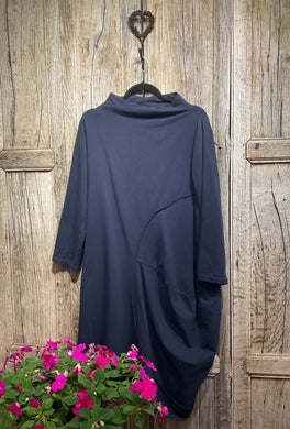 Preloved OFFICINAE Navy Fleece Dress