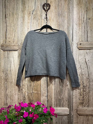 Preloved TOAST Grey Neck Crop Sweater