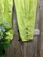 Preloved LUIGI MODA, Lime Green Linen Trousers