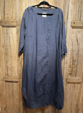 Preloved Oska Navy Linen Dress