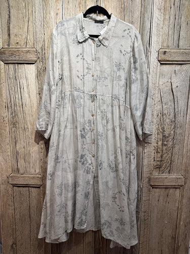 Preloved Grizas Floral Cotton & Silk Mix Coat Dress