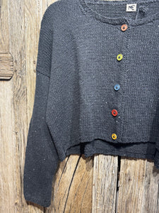 Handknits by Me Recycled Denim Cropped Cardigan