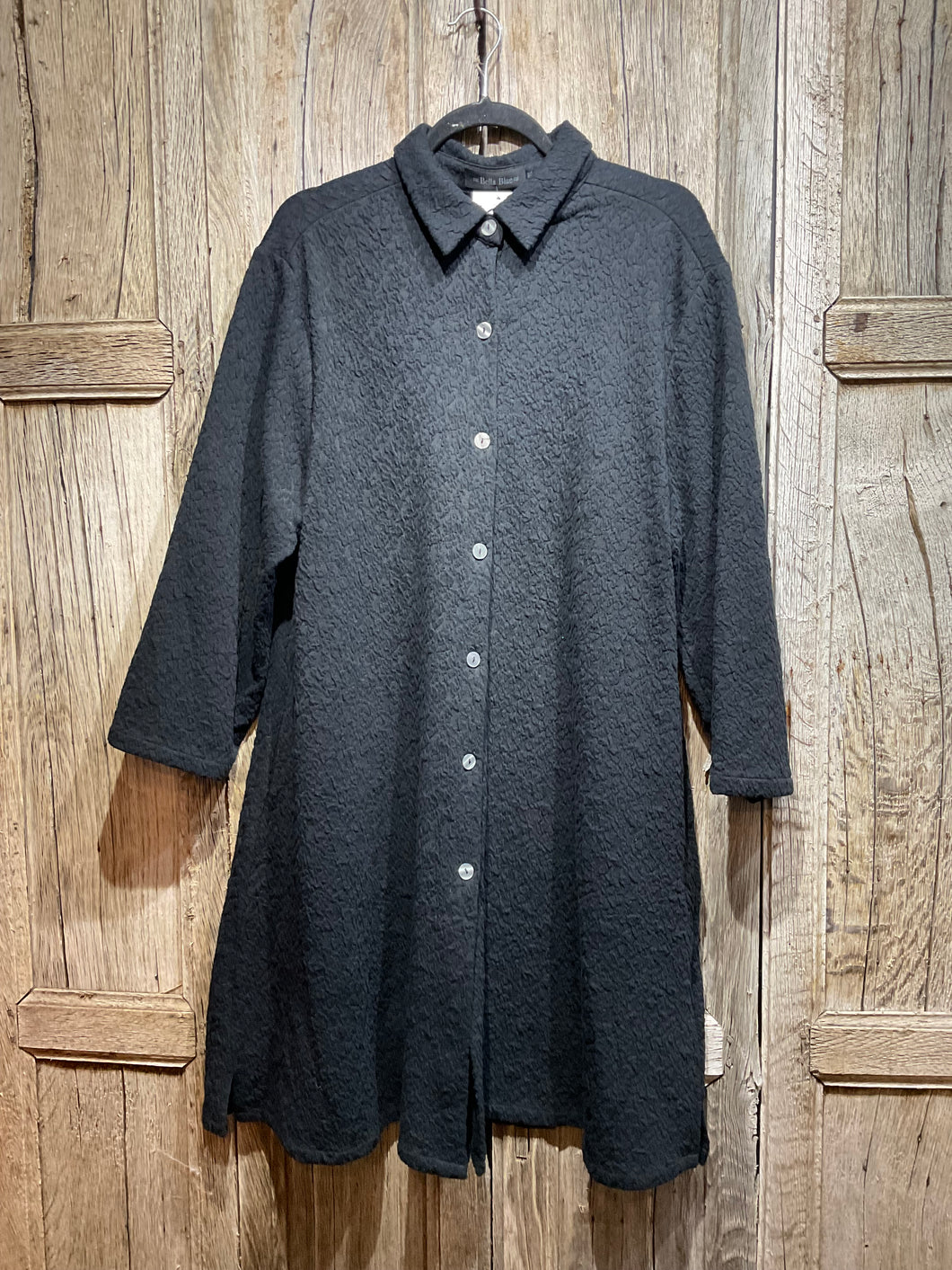 Preloved BELLA BLUE Black Textured Coat