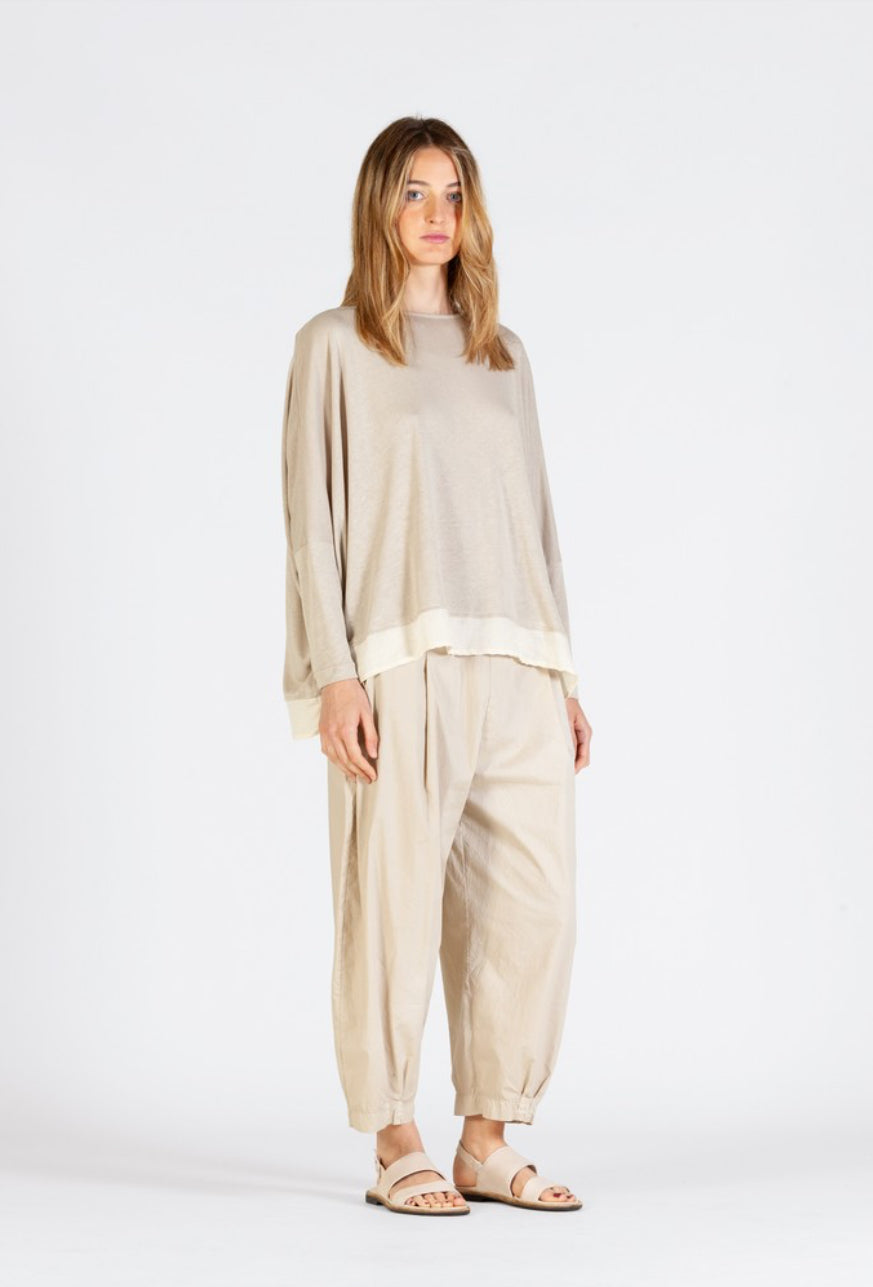 Mama b BIANCO P Cotton Trousers SS25