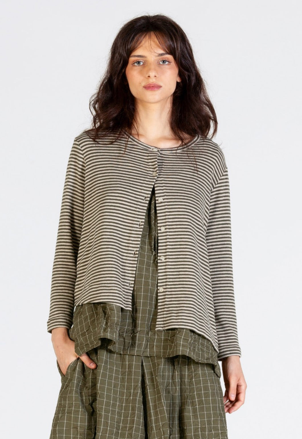 Mama b CREMA M Stripe Cardigan SS25