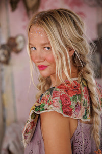 Magnolia Pearl MP Love Co. Floral Appliqué Hannes Collar 049