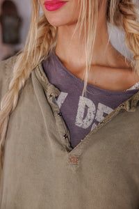 Magnolia Pearl Fleece Riehl Henley Jumper Top 2128