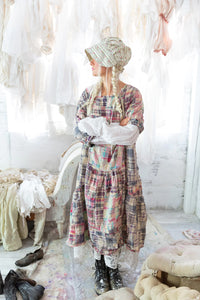 Magnolia Pearl Madras Blue Patchwork Helenia Dress 977