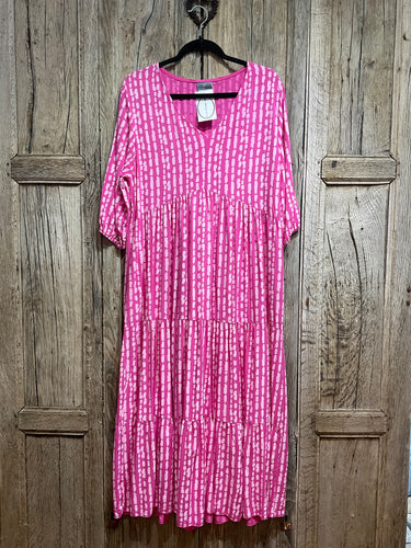 Preloved Dreams Pink & White Print Dress