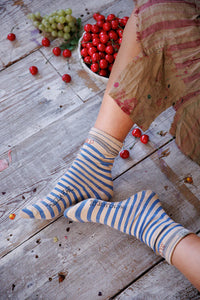 Magnolia Pearl French Stripe MP Socks 125