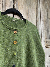 Handknits by ME Green Crop Wool and Mohair Cardigan
