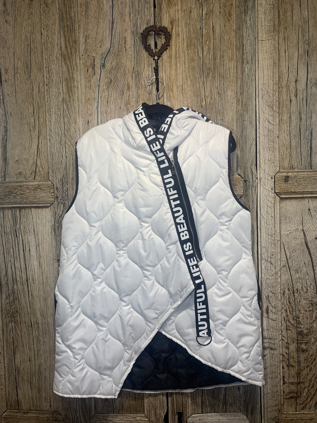 Preloved Made in Italy Black and White Gillet