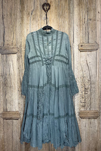 Preloved Ewa I Walla Pine Green Organza Dress