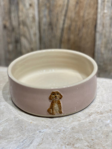 Hogben Pottery Dog Bowl - Cockapoo