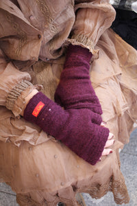 Ewa i Walla Aubergine Alpaca Knit Wrist Details 77515