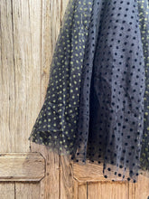 LUUKAA Black / Pistachio Spot Tulle Skirt 23K408