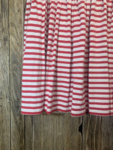 Preloved Cabbages and Roses Red and White Stripe Dress