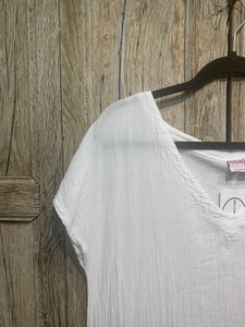 Preloved One Life White V-Neck Short Sleeve Dress