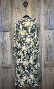 Preloved Toast Green Floral Print Dress