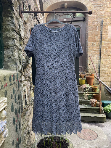 Preloved Toast Grey Cotton Lace Dress