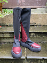 Lofina Platform Stretch Fabric & Leather Boot 21-225