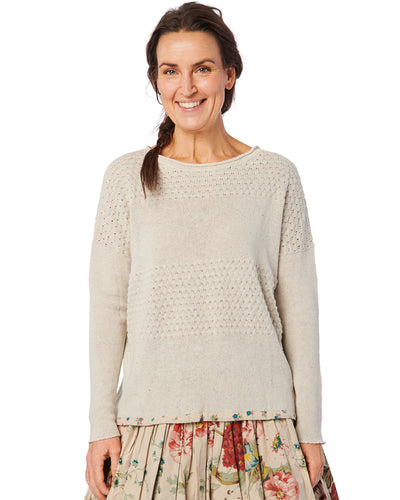 Ewa i Walla Cream Knitted Sweater 44786 SS21