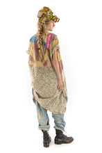 Magnolia Pearl Preloved Sunrise Appliqué Artist Smock Dress 786